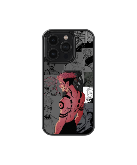 Sukuna Silhouette | Jujutsu Kaisen - Glass Case Cover | Code: 195