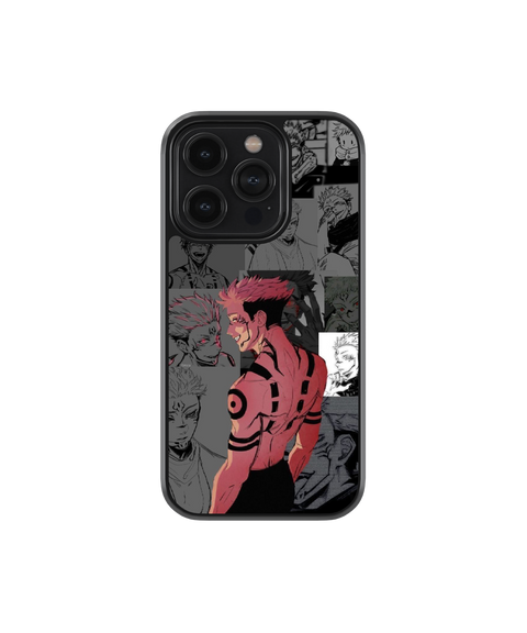 Sukuna Silhouette | Jujutsu Kaisen - Glass Case Cover | Code: 195