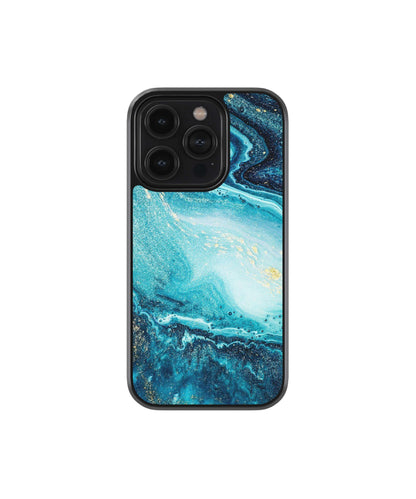 Blue Liquid | Marble - Glass Case Cover | Code: 058