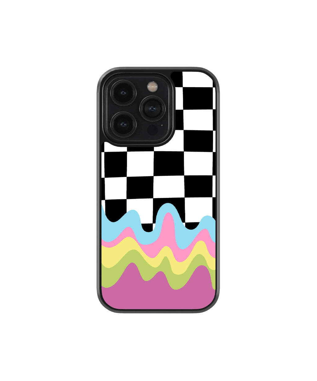 Checker Ripples | Y2k - Glass Case Cover | Code: 008