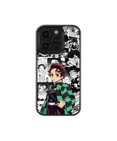 Monochrome Tanjiro | Demon Slayer - Glass Case Cover | Code: 237