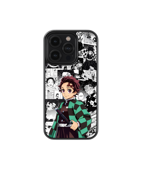 Monochrome Tanjiro | Demon Slayer - Glass Case Cover | Code: 237