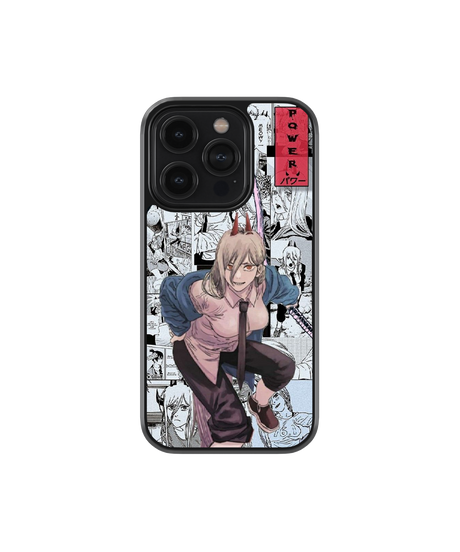 Power Pose | Chainsaw man - Glass Case Cover | Code: 241