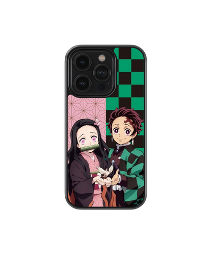Bonded Siblings | Demon Slayer - Glass Case Cover | Code: 236