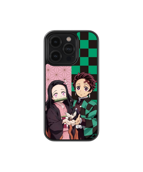 Bonded Siblings | Demon Slayer - Glass Case Cover | Code: 236