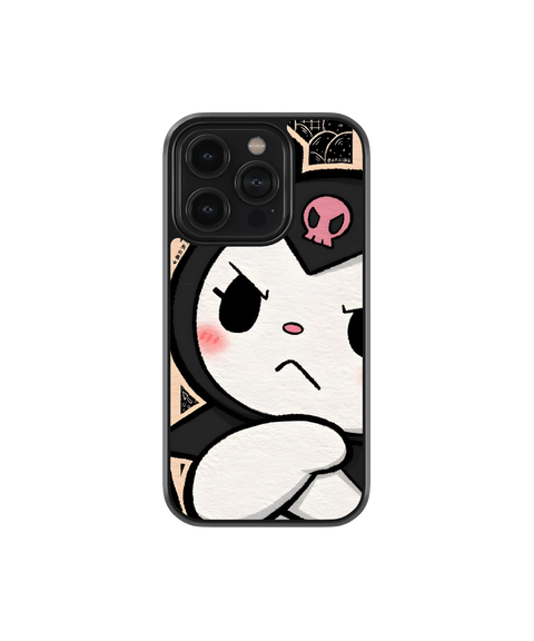 Kuromi Gaze | Pinteresty Glass Case Cover | Code: 270