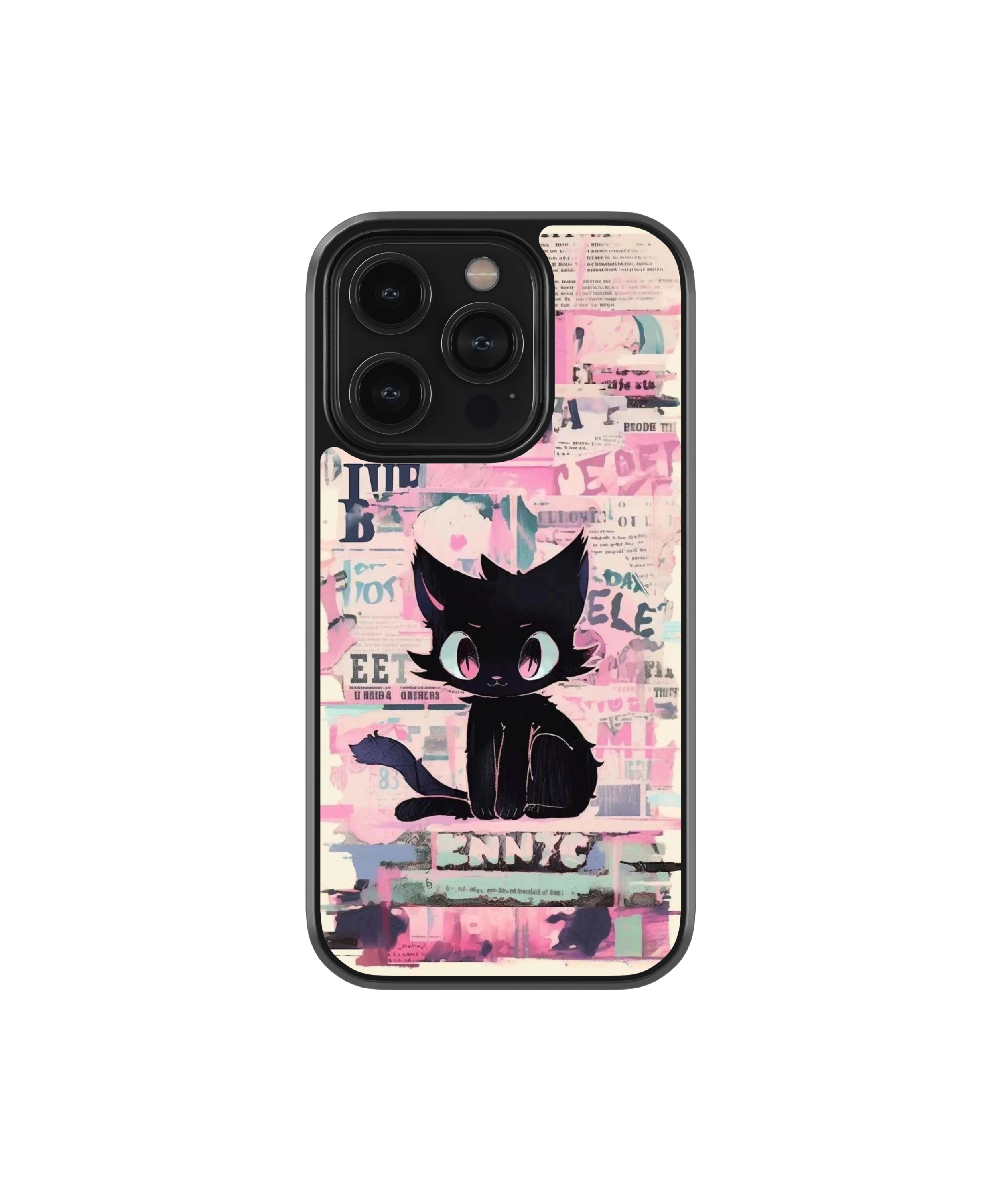 Midnight Meow | Pinteresty Glass Case Cover | Code: 296