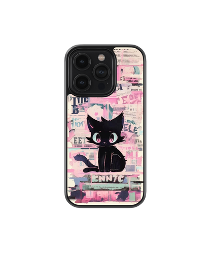 Midnight Meow | Pinteresty Glass Case Cover | Code: 296