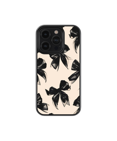 Noir Bow | Pinteresty Glass Case Cover | Code: 298