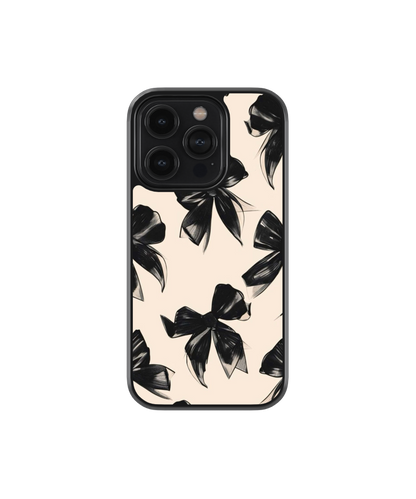 Noir Bow | Pinteresty Glass Case Cover | Code: 298