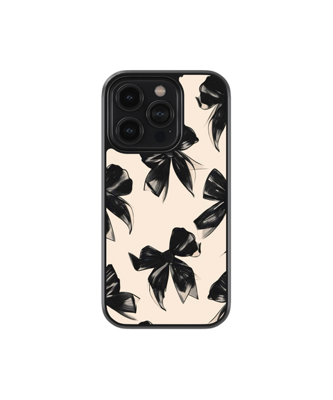 Noir Bow | Pinteresty Glass Case Cover | Code: 298