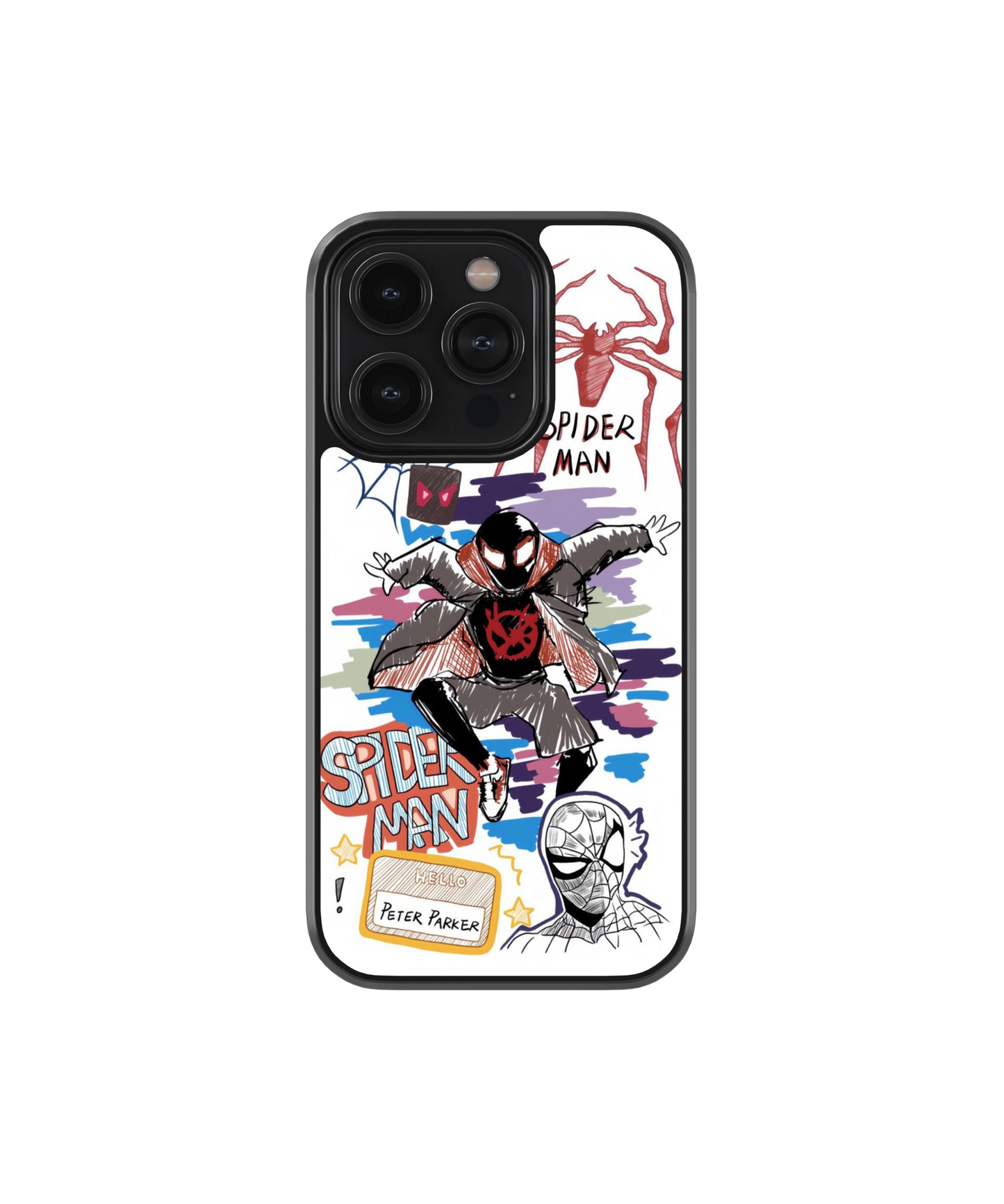 Spidey Lines | Scribble - Glass Case | Code: 312