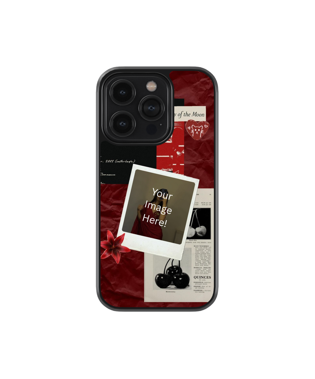 Scarlet Mood | Personalized Glass Case Cover | Code: 347