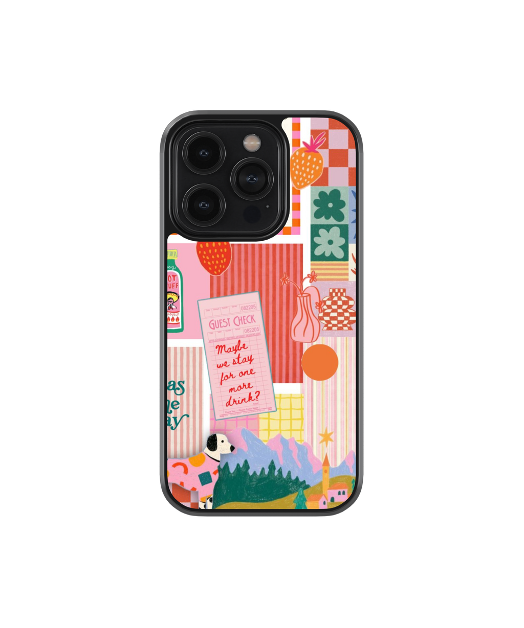 Lucky Girl Vibes | Zesté - Glass Case Cover | Code: 381