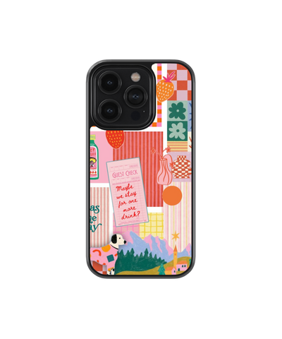 Lucky Girl Vibes | Zesté - Glass Case Cover | Code: 381