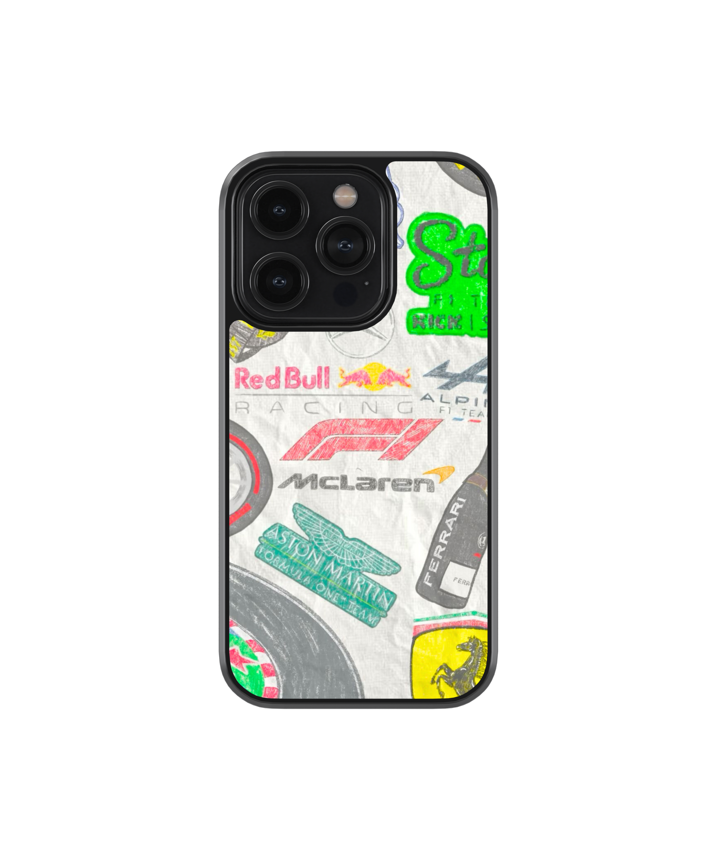 Racer Stickers Mix | F1 / Cars - Glass Case | Code: 430