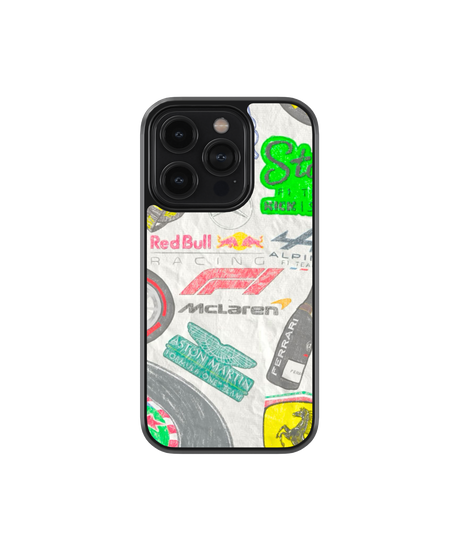 Racer Stickers Mix | F1 / Cars - Glass Case | Code: 430