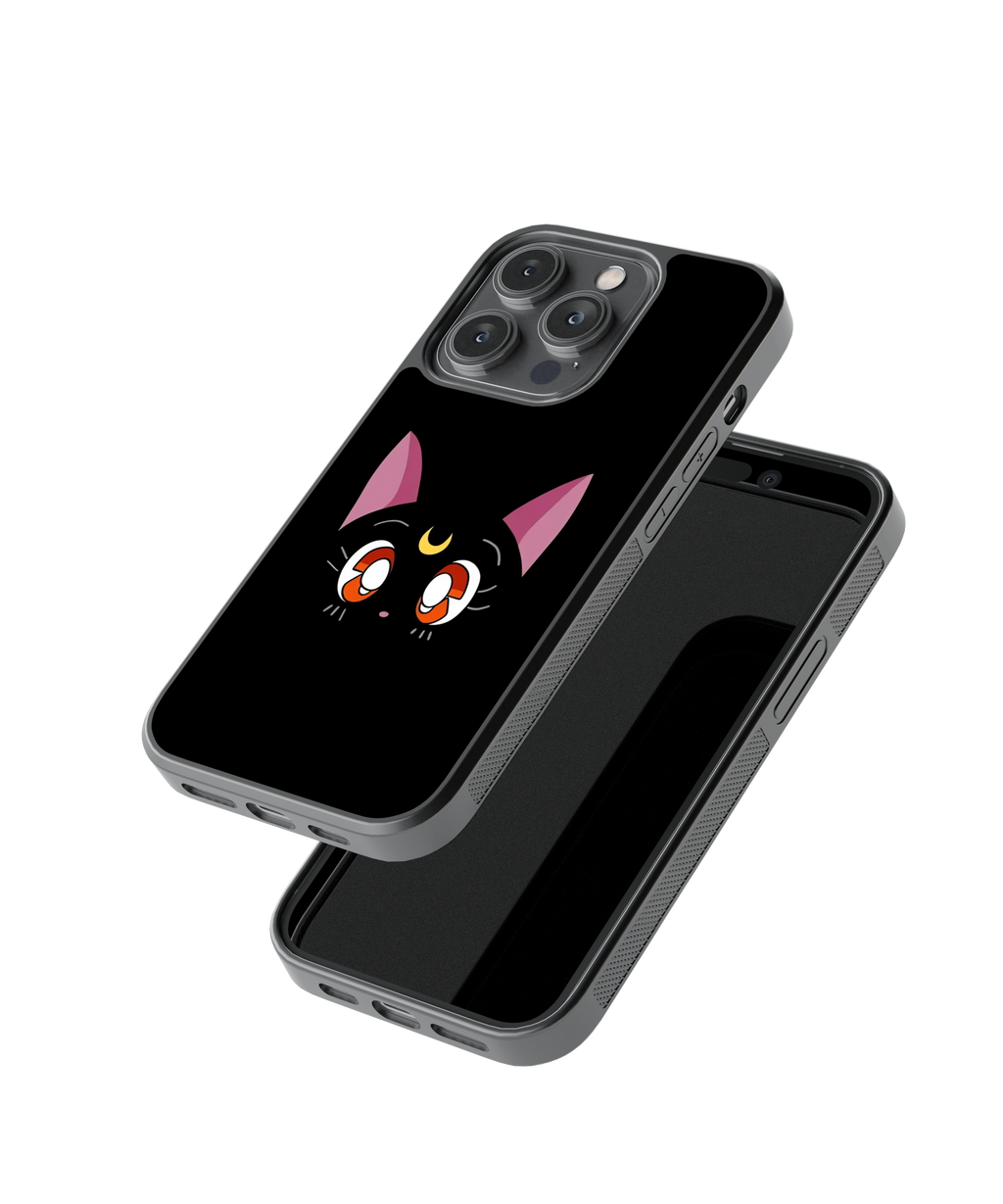 Moon Meow | Pinteresty Glass Case Cover | Code: 299