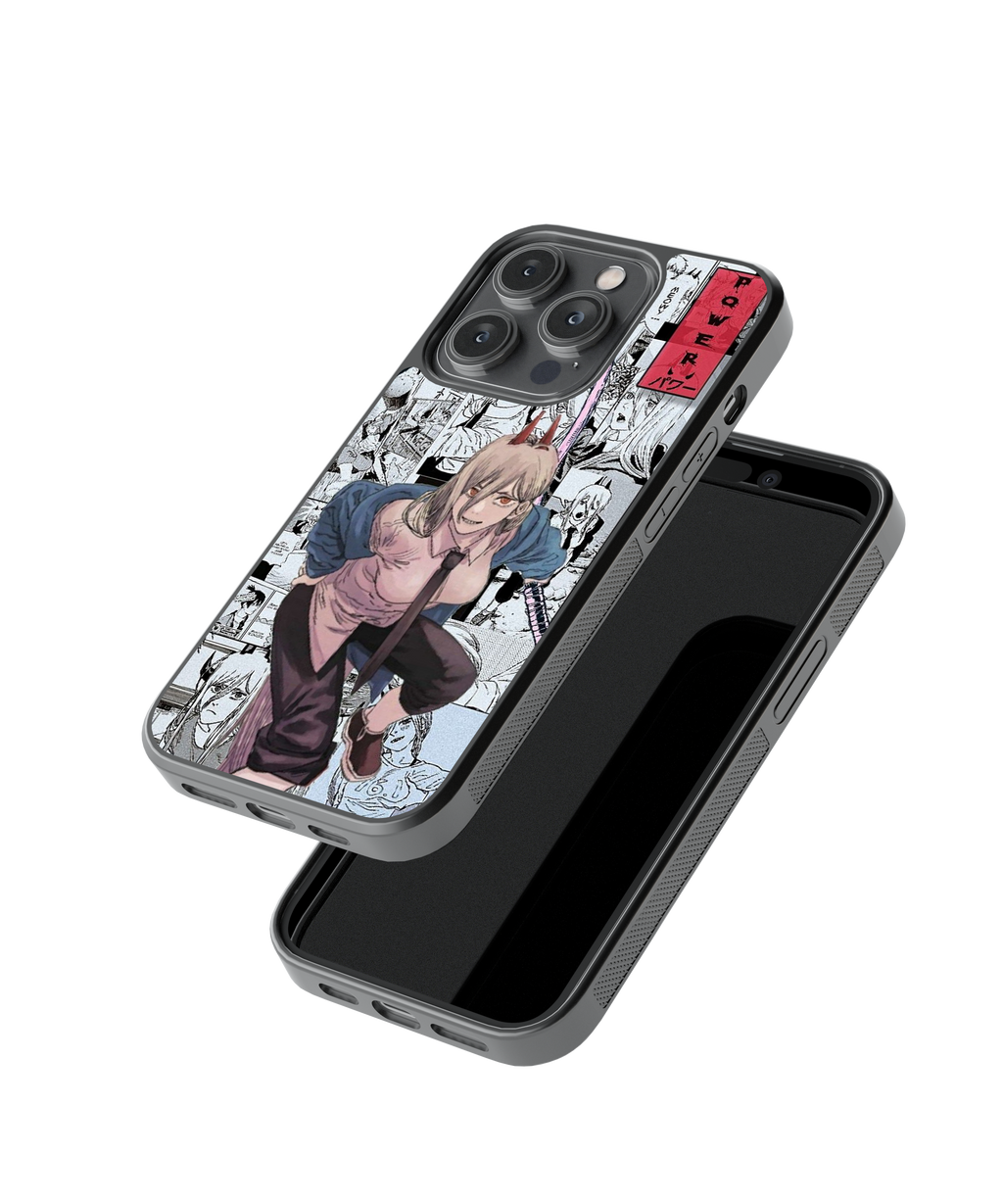 Power Pose | Chainsaw man - Glass Case | Code: 241