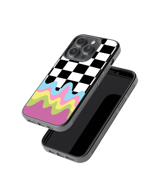 Checker Ripples | Y2k - Glass Case | Code: 008