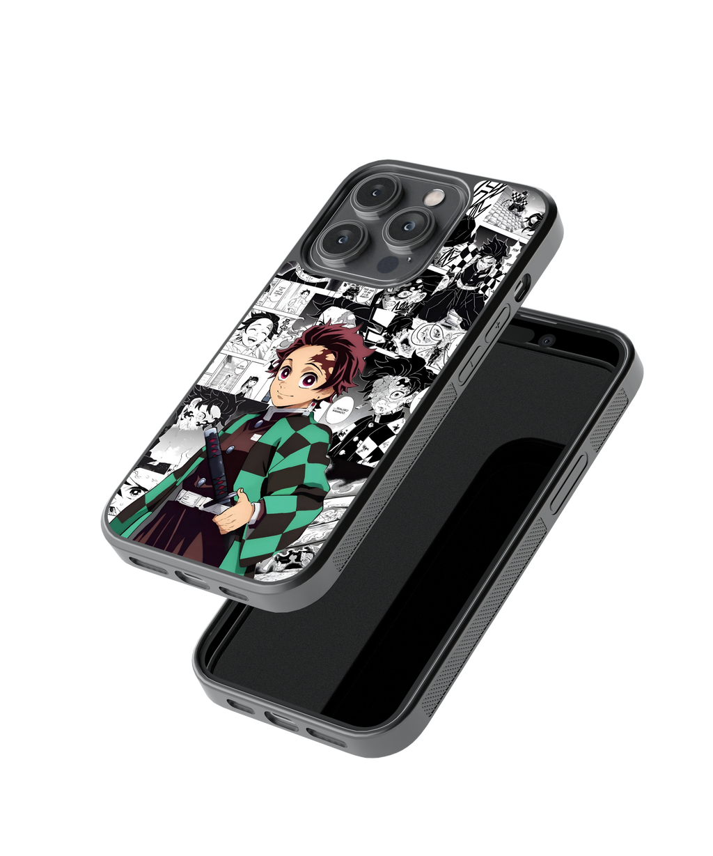 Monochrome Tanjiro | Demon Slayer - Glass Case | Code: 237