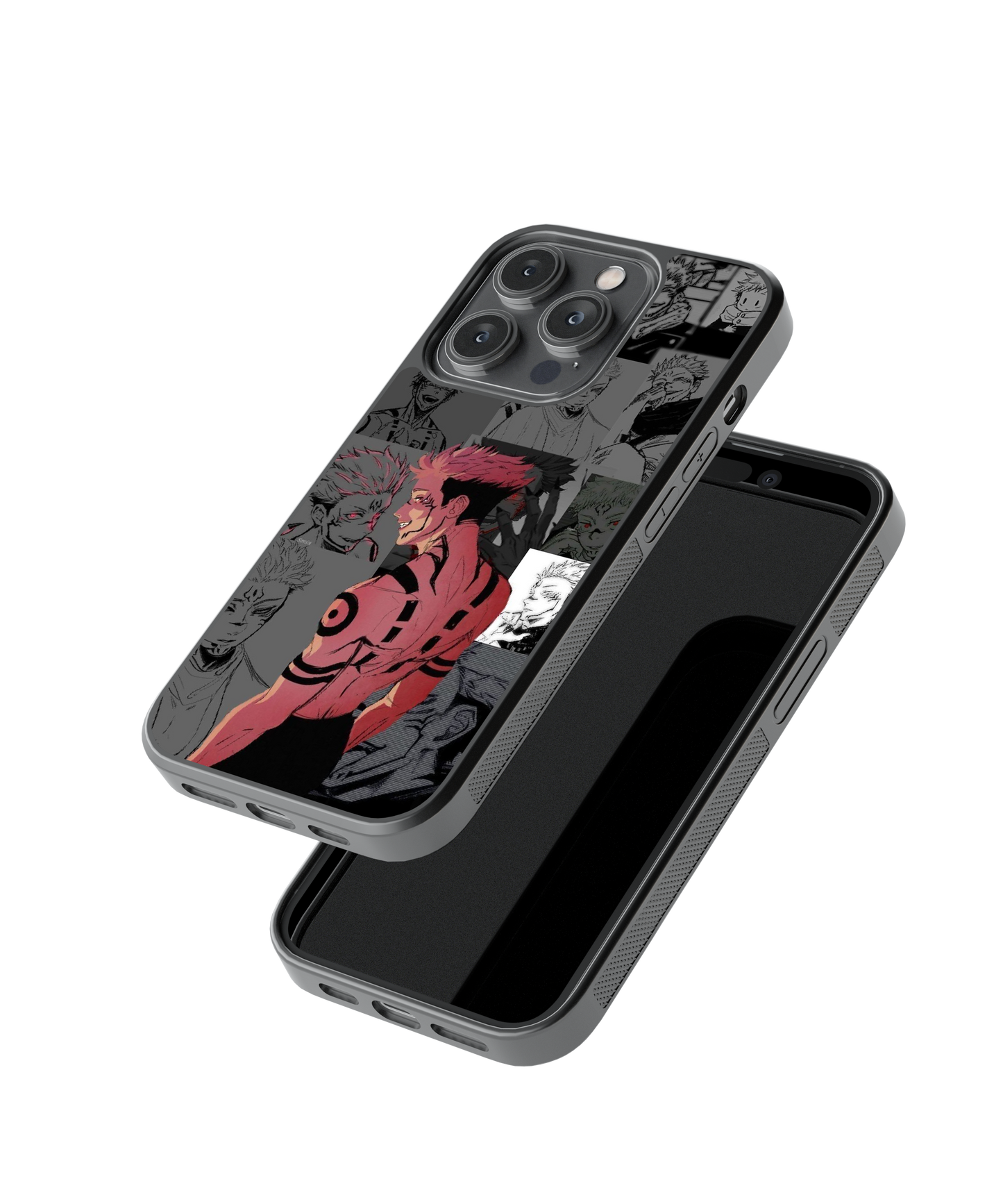 Sukuna Silhouette | Jujutsu Kaisen - Glass Case | Code: 195