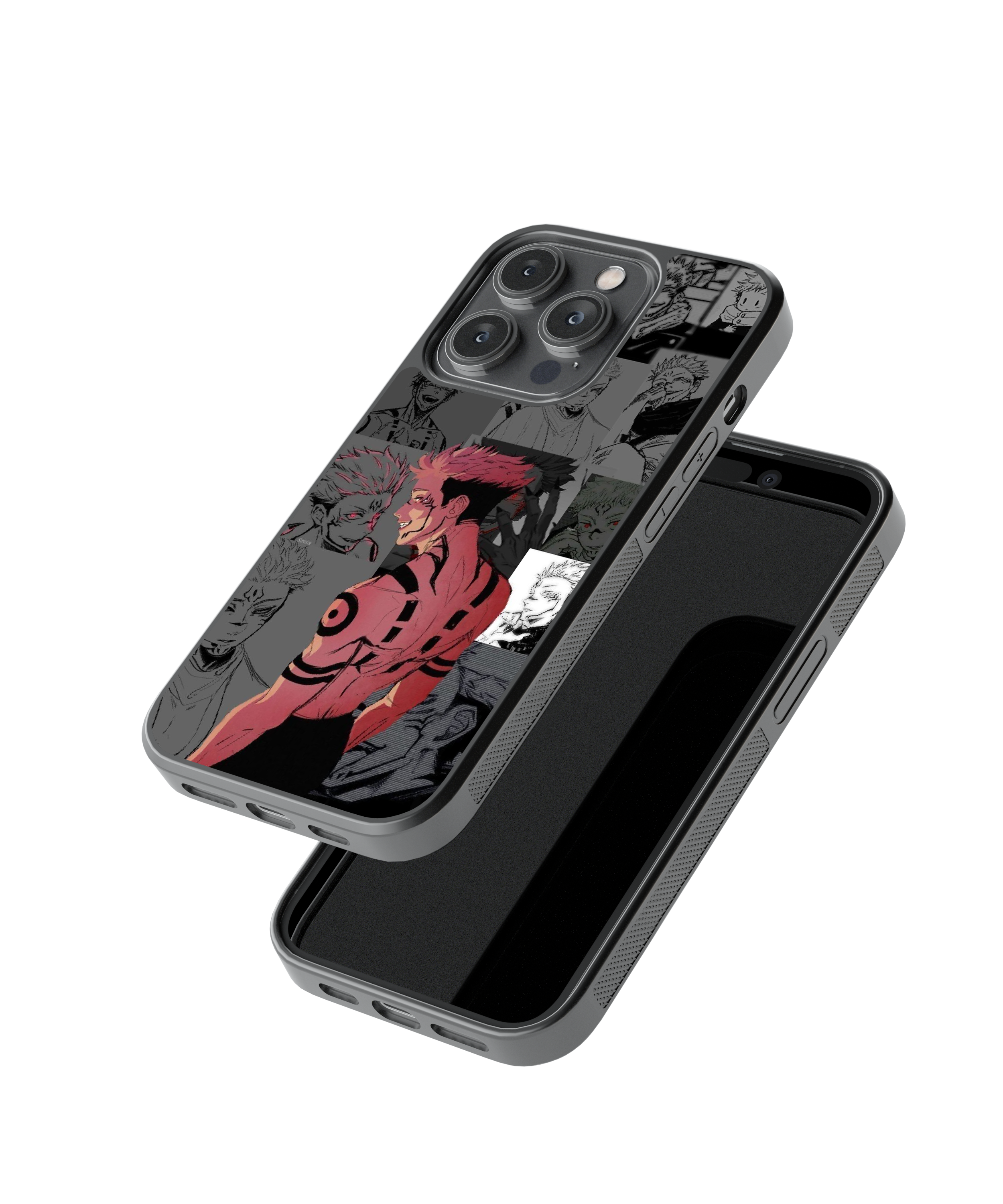 Sukuna Silhouette | Jujutsu Kaisen - Glass Case | Code: 195