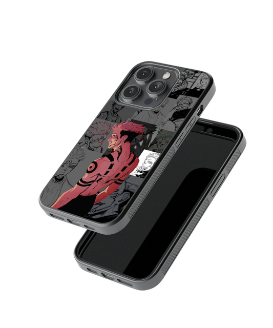 Sukuna Silhouette | Jujutsu Kaisen - Glass Case | Code: 195