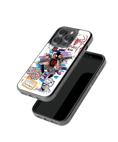 Spidey Lines | Scribble - Glass Case Cover | Code: 312