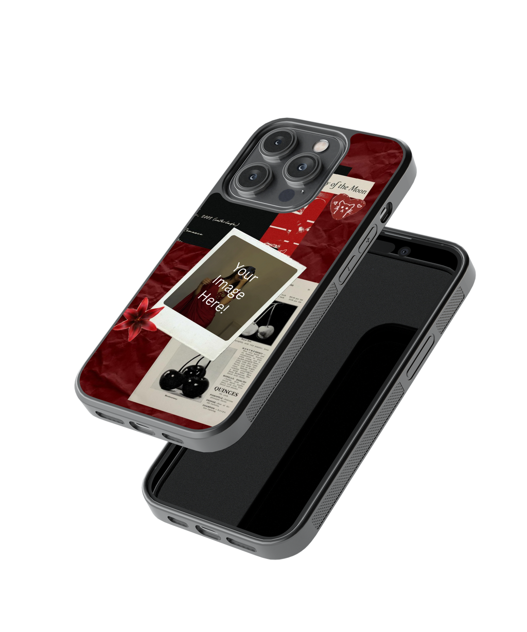 Scarlet Mood | Personalized Glass Case Cover | Code: 347