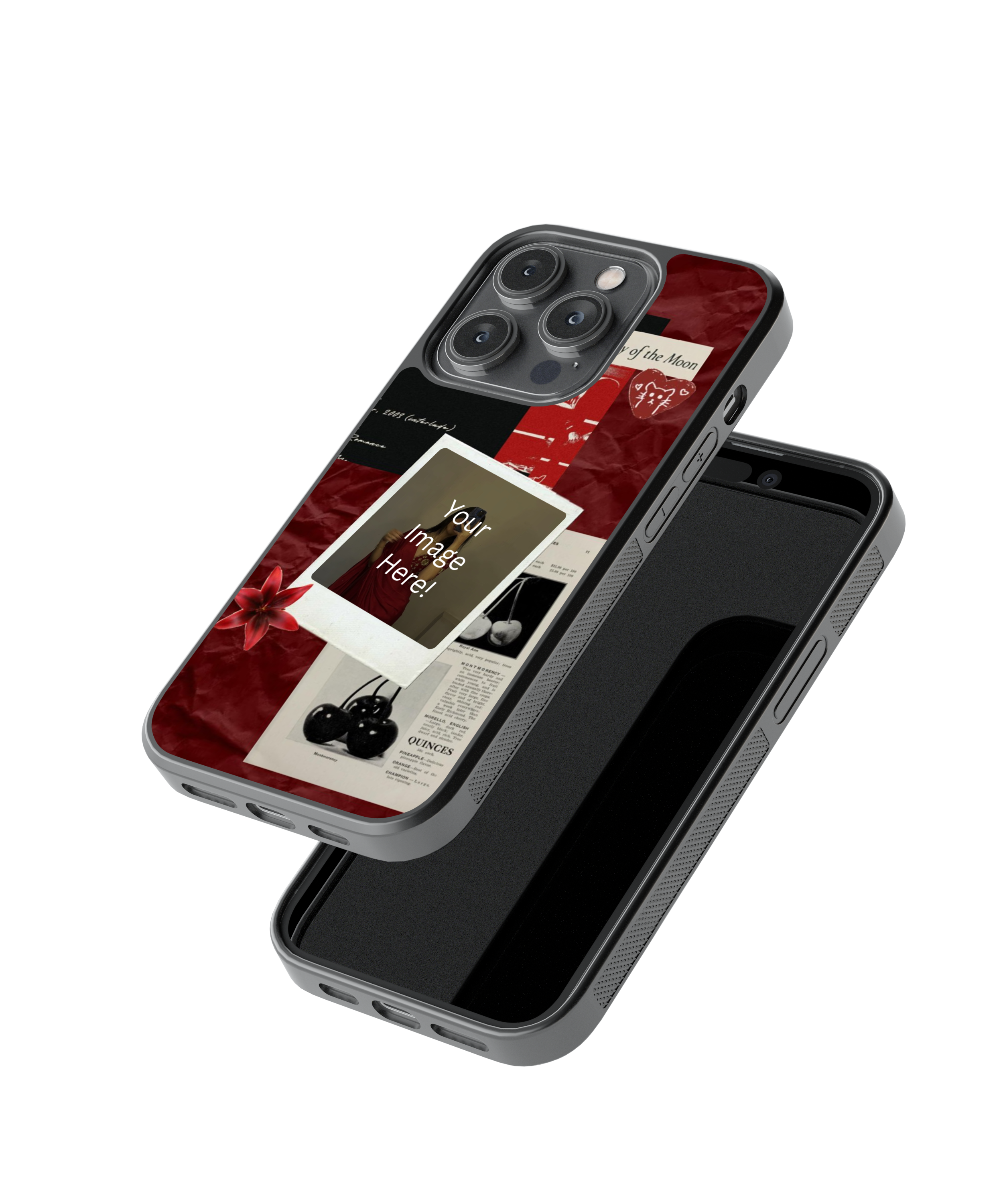 Scarlet Mood | Personalized Glass Case Cover | Code: 347