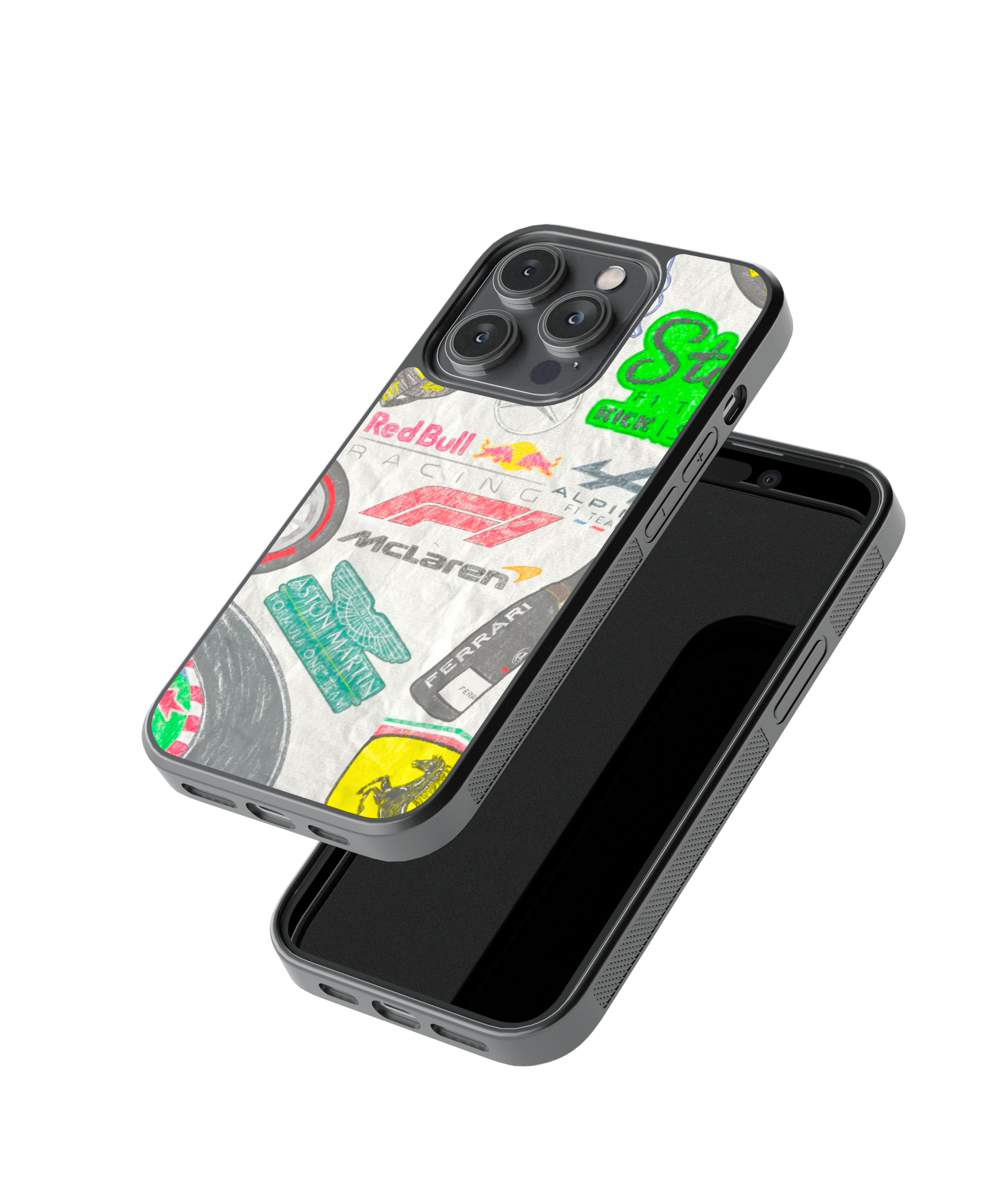 Racer Stickers Mix | F1 / Cars - Glass Case | Code: 430