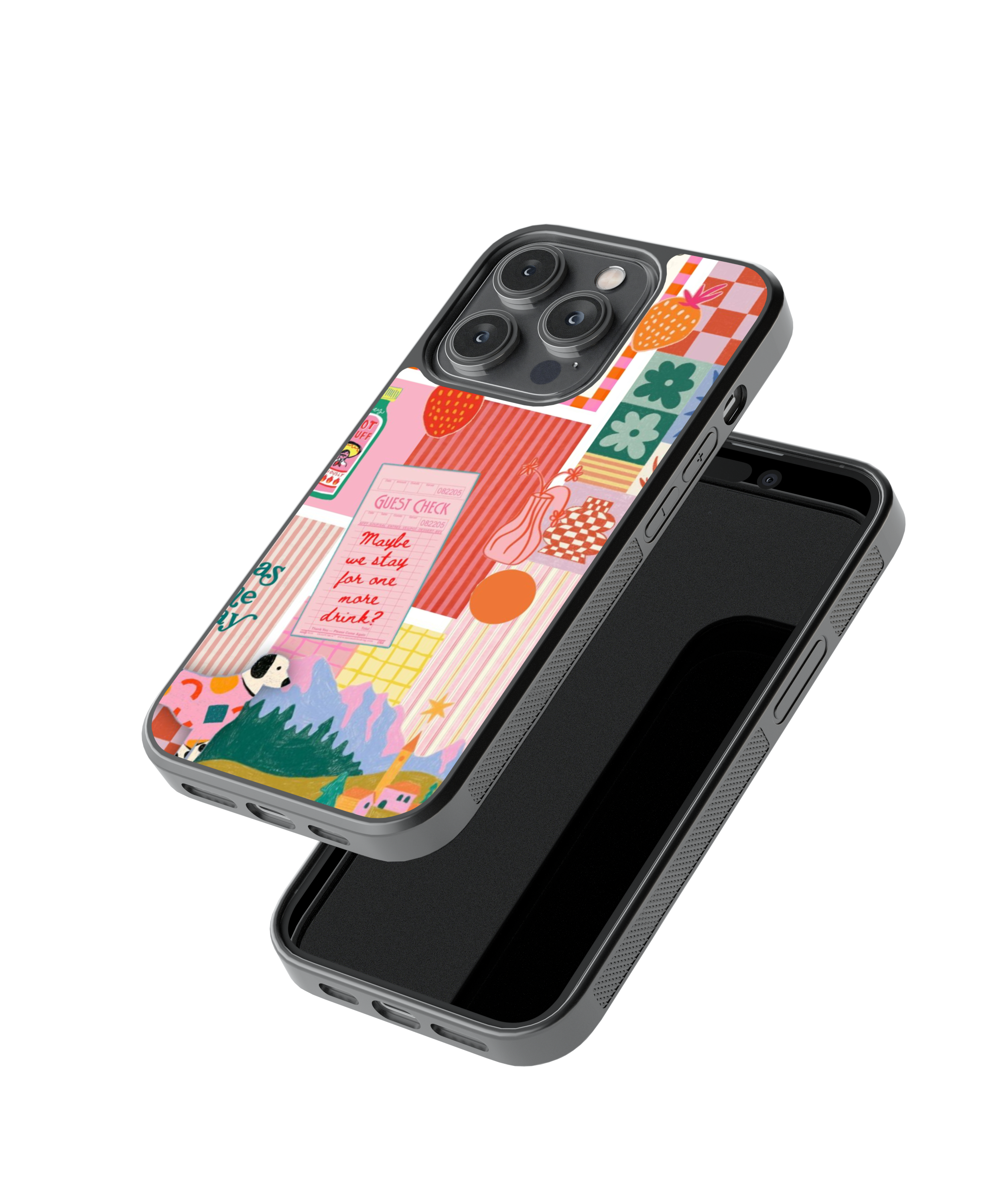 Lucky Girl Vibes | Zesté - Glass Case Cover | Code: 381