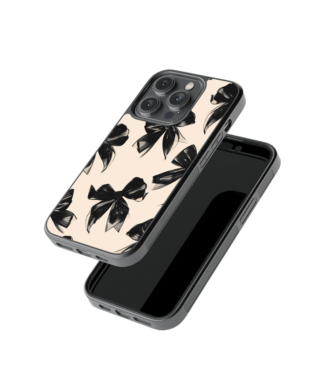 Noir Bow | Pinteresty Glass Case | Code: 298