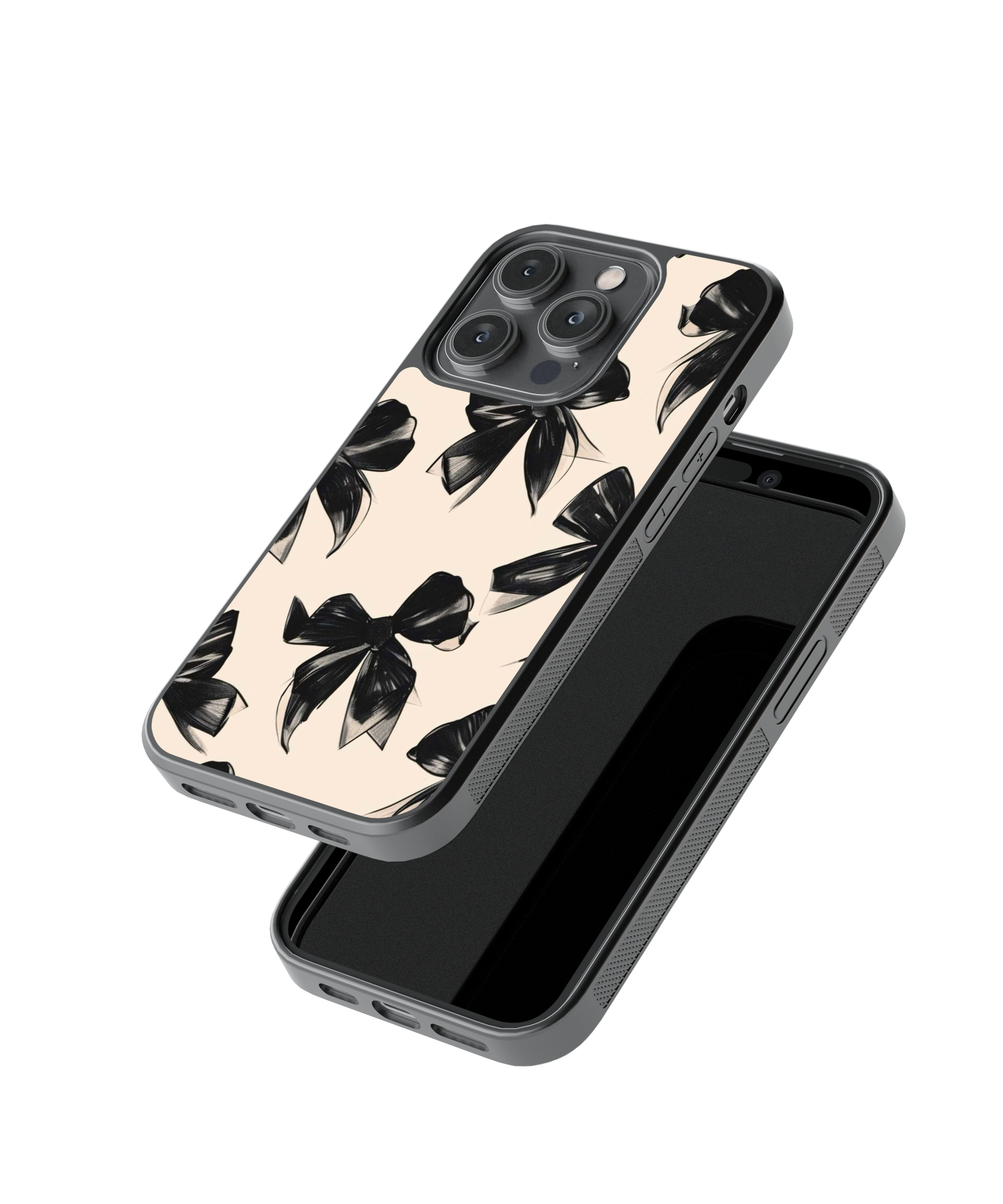 Noir Bow | Pinteresty Glass Case | Code: 298