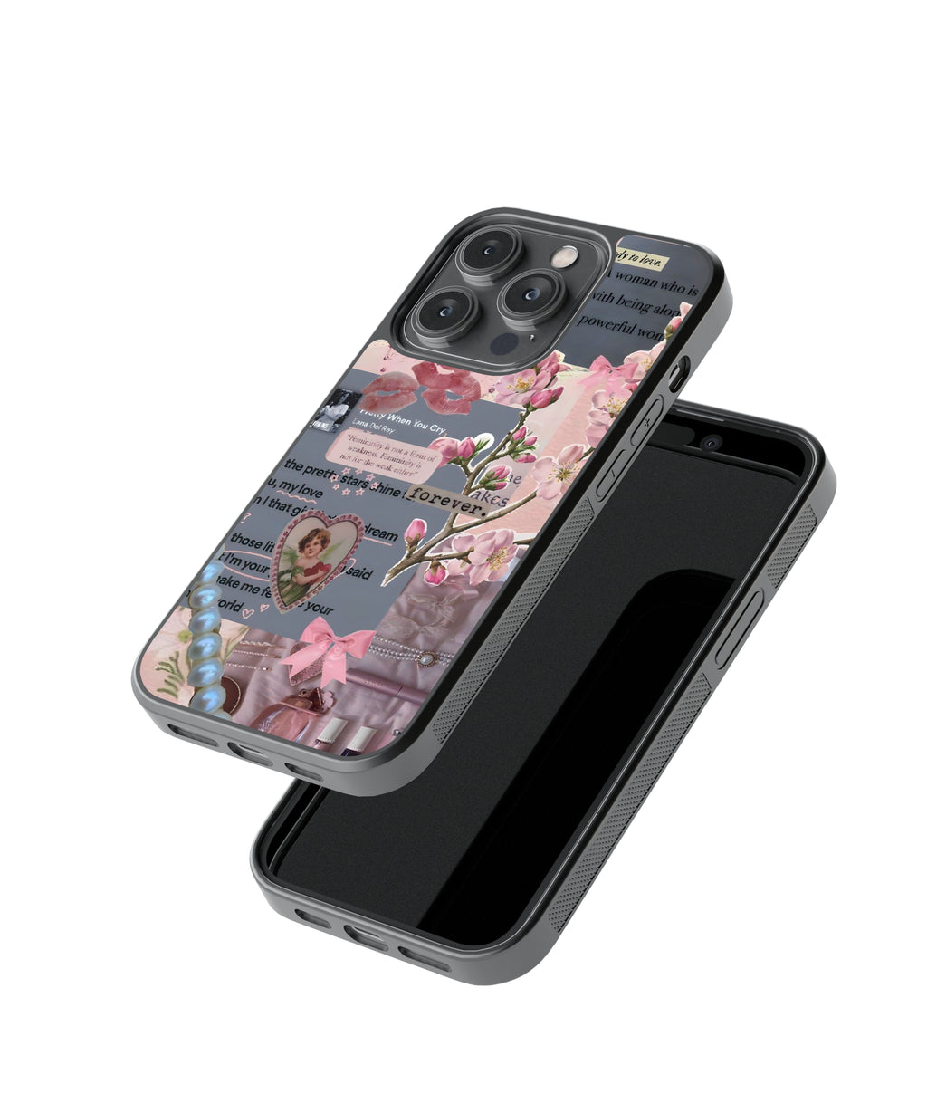 Coquette Glamour | Pinteresty Glass Case Cover | Code: 269