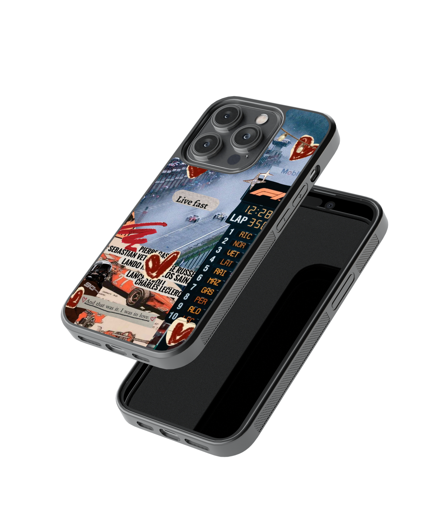 Race Hearts | F1 / Cars - Glass Case | Code: 427