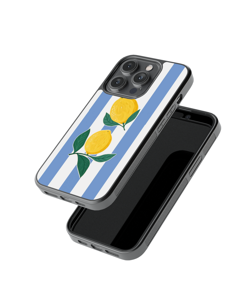 Lemon Stripes | Zesté - Glass Case Cover | Code: 400