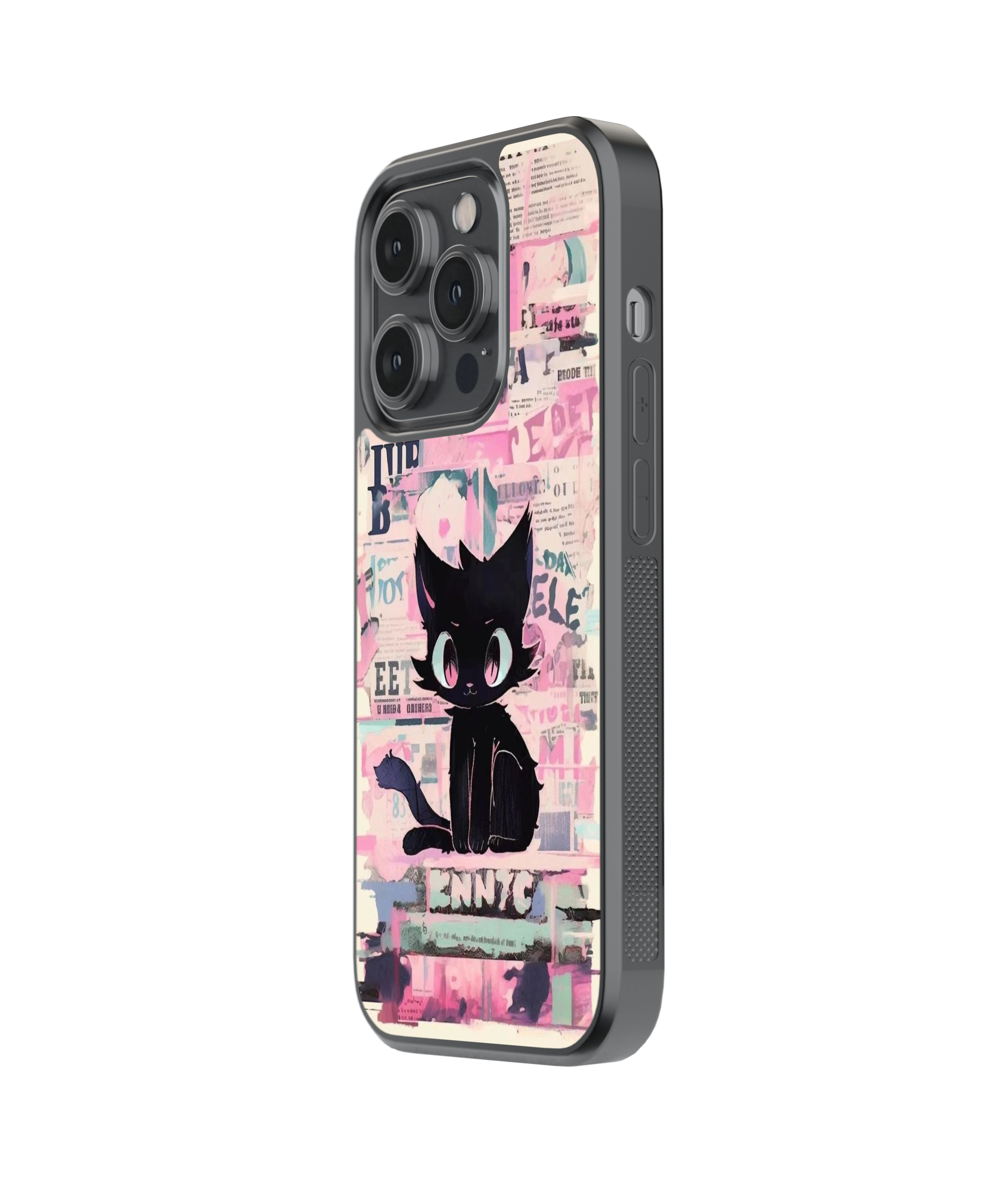 Midnight Meow | Pinteresty Glass Case Cover | Code: 296