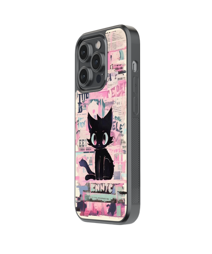 Midnight Meow | Pinteresty Glass Case Cover | Code: 296
