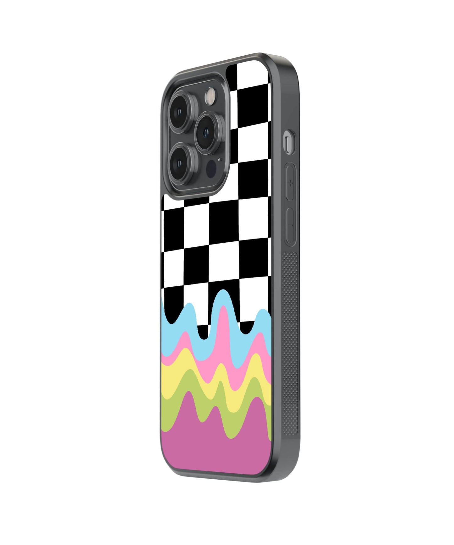 Checker Ripples | Y2k - Glass Case | Code: 008