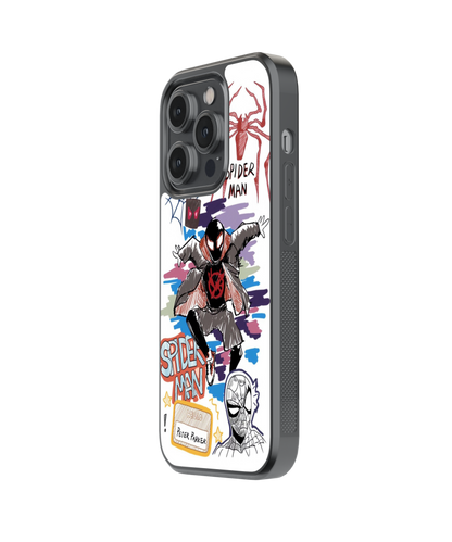 Spidey Lines | Scribble - Glass Case Cover | Code: 312