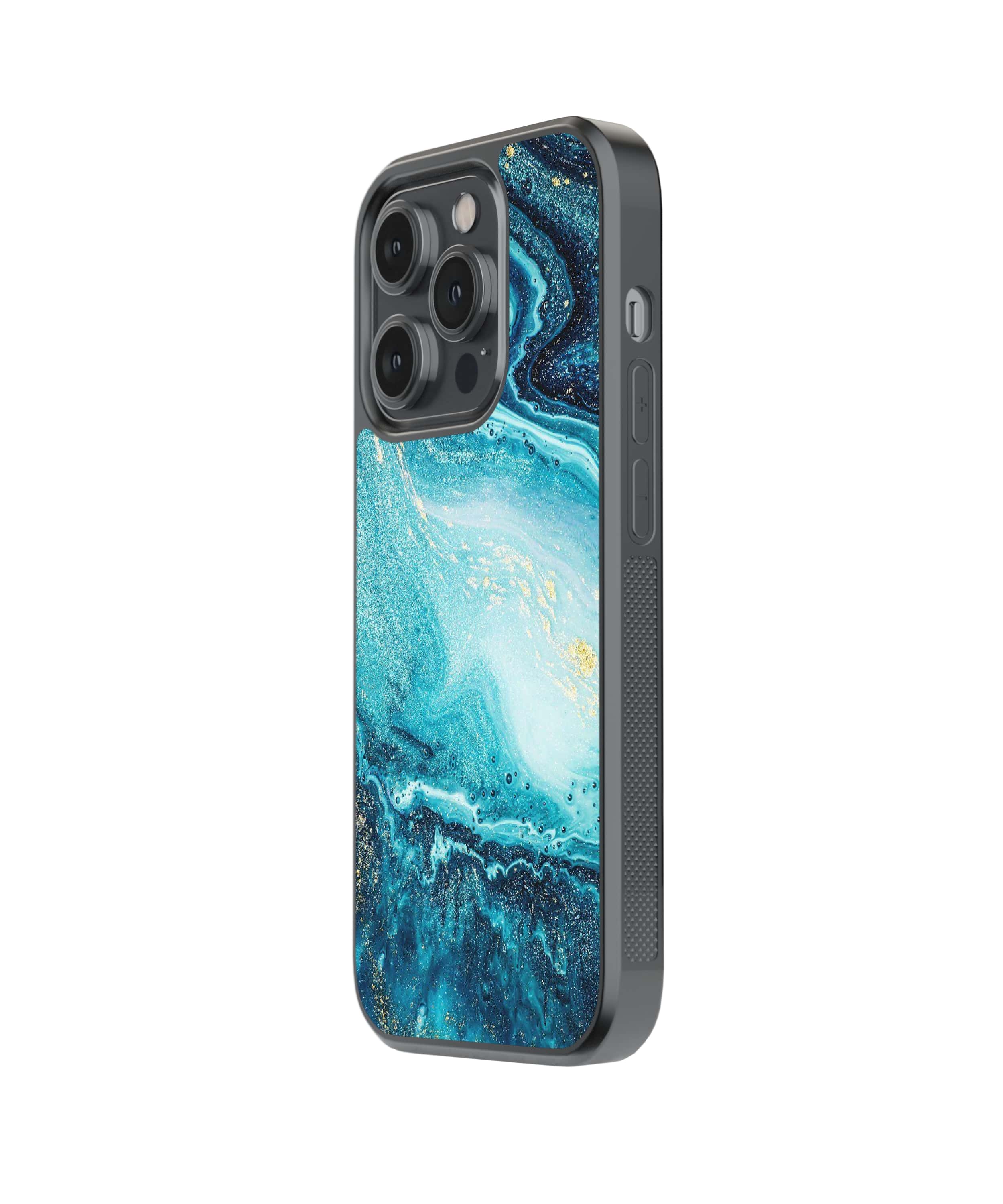 Blue Liquid | Marble - Glass Case | Code: 058