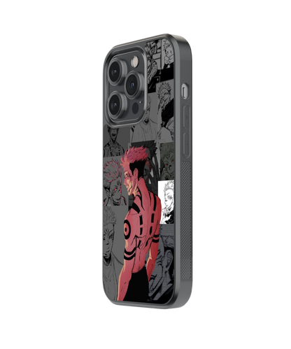 Sukuna Silhouette | Jujutsu Kaisen - Glass Case Cover | Code: 195