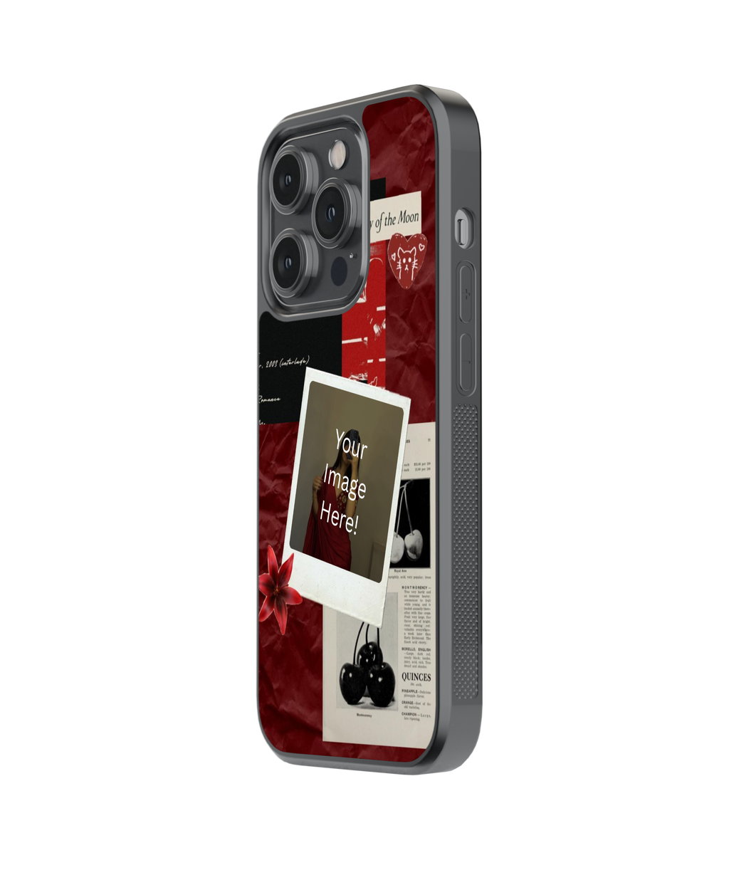 Scarlet Mood | Personalized Glass Case Cover | Code: 347