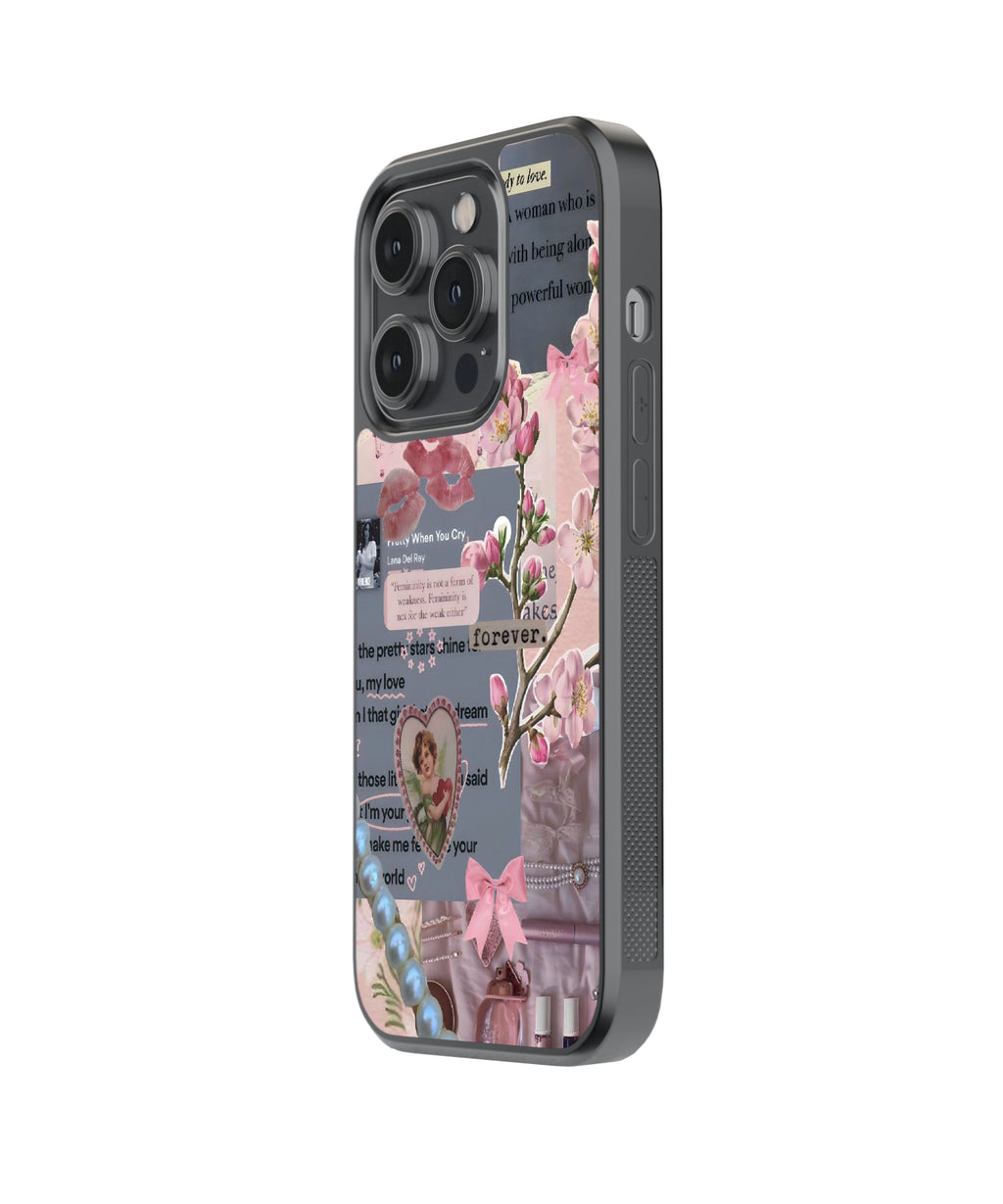 Coquette Glamour | Pinteresty Glass Case Cover | Code: 269