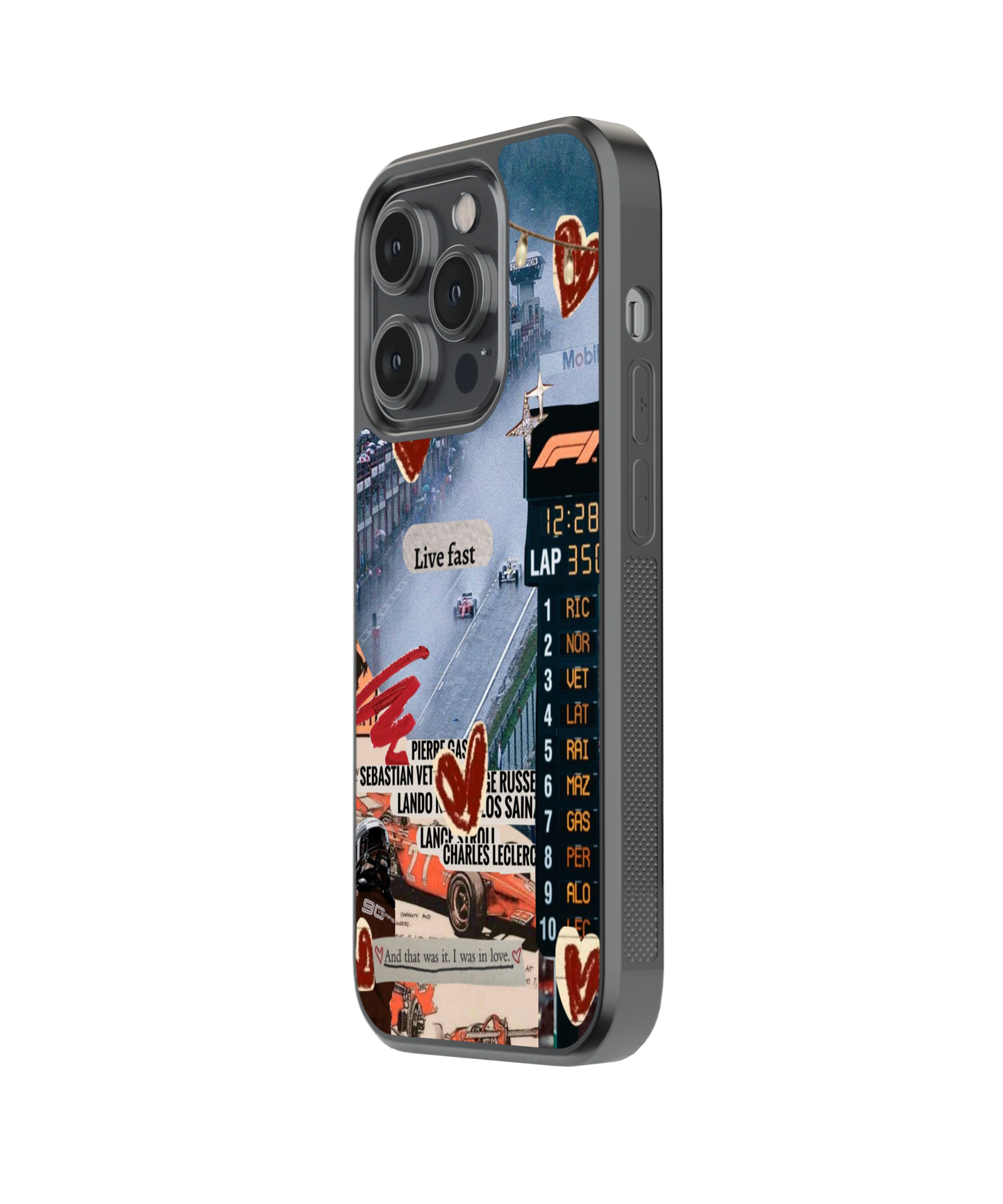 Race Hearts | F1 / Cars - Glass Case | Code: 427