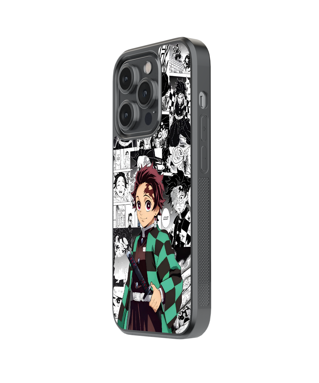 Monochrome Tanjiro | Demon Slayer - Glass Case | Code: 237