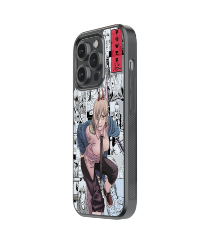 Power Pose | Chainsaw man - Glass Case Cover | Code: 241